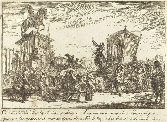 Framed Print : The Charlatan (Le charlatan), c. 1760. Creator: Gabriel de Saint-Aubin Framed Print : The Charlatan (Le charlatan), c. 1760. Creator: Gabriel de Saint-Aubin
