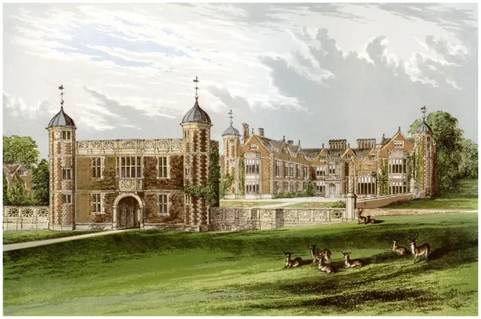 Framed Print : Charlecote Park, Warwickshire, home of the Lucy family, c1880 Framed Print : Charlecote Park, Warwickshire, home of the Lucy family, c1880