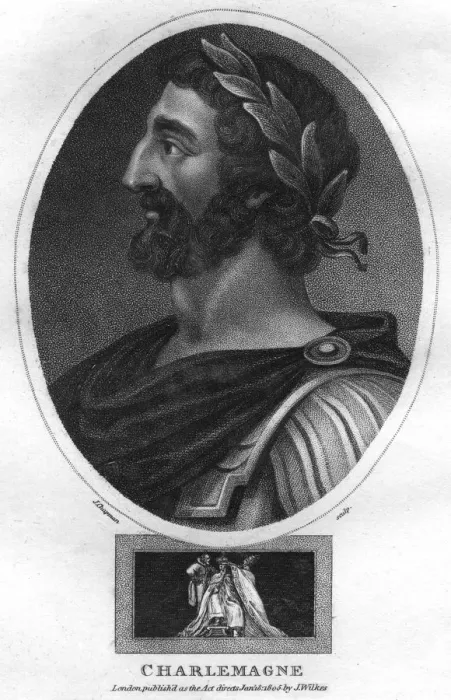 Framed Print : Charlemagne, or Charles the Great, King of the Franks and Holy Roman Emperor, (1805). Artist: J Chapman Framed Print : Charlemagne, or Charles the Great, King of the Franks and Holy Roman Emperor, (1805). Artist: J Chapman