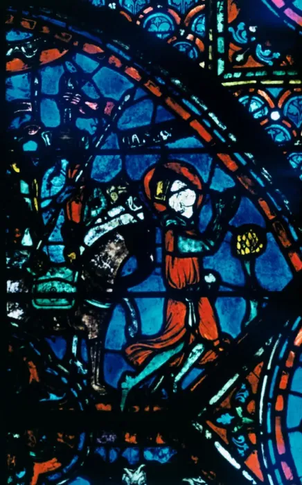 Framed Print : Charlemagne prays, stained glass, Chartres Cathedral, France, c1225 Framed Print : Charlemagne prays, stained glass, Chartres Cathedral, France, c1225