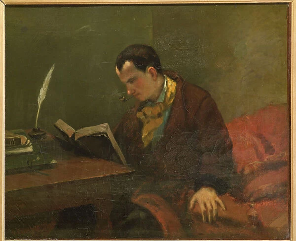 Charles Baudelaire (1821-1867), 1848. Artist: Courbet, Gustave (1819-1877)