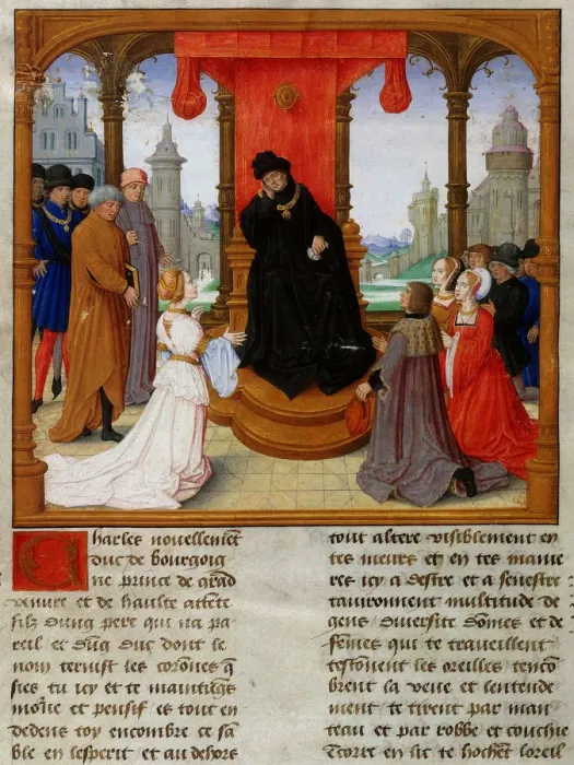 Framed Print : Charles the Bold, dressed in black in mourning for Philip the Good, Mid of the 15th cen Framed Print : Charles the Bold, dressed in black in mourning for Philip the Good, Mid of the 15th cen