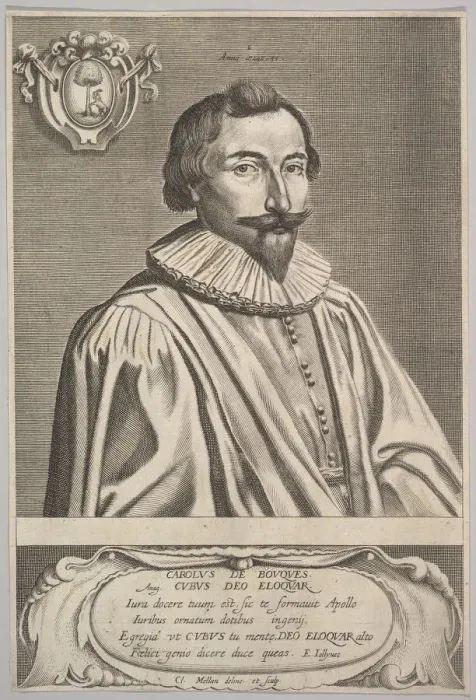 Framed Print : Charles de Bouques. Creator: Claude Mellan Framed Print : Charles de Bouques. Creator: Claude Mellan