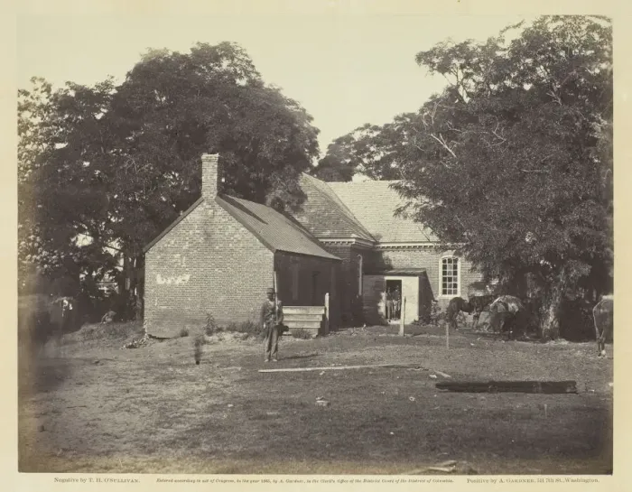 Framed Print : Charles City Court-House, Virginia, June 1864. Creator: Alexander Gardner Framed Print : Charles City Court-House, Virginia, June 1864. Creator: Alexander Gardner