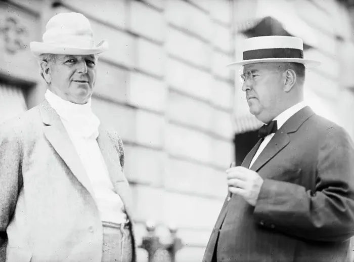 Framed Print : Charles Cominskey, Owner of Chicago White Sox, Left, with Ben Johnson, Pres. Of American... 1912. Creator: Harris & Ewing. Charles Cominskey, Owner of Chicago White Sox, Left, with Ben Johnson, Pres. Of American... 1912 Framed Print : Charles Cominskey, Owner of Chicago White Sox, Left, with Ben Johnson, Pres. Of American... 1912. Creator: Harris & Ewing. Charles Cominskey, Owner of Chicago White Sox, Left, with Ben Johnson, Pres. Of American... 1912