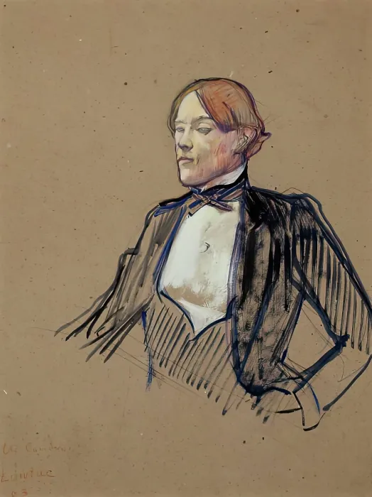 Framed Print : Charles Conder - Sketch for Aux Ambassadeurs: Gens Chics, 1893. Creator: Henri de Toulouse-Lautrec. Charles Conder - Sketch for Aux Ambassadeurs: Gens Chics, 1893