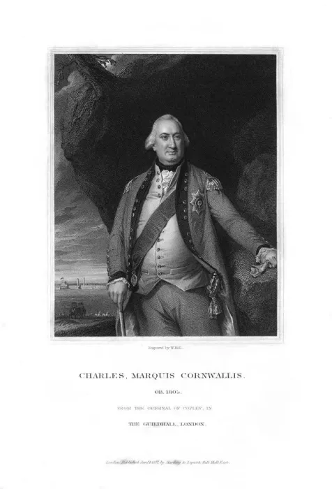 Framed Print : Charles Cornwallis, 1st Marquess Cornwallis, English military commander, (1832). Artist: W Holl