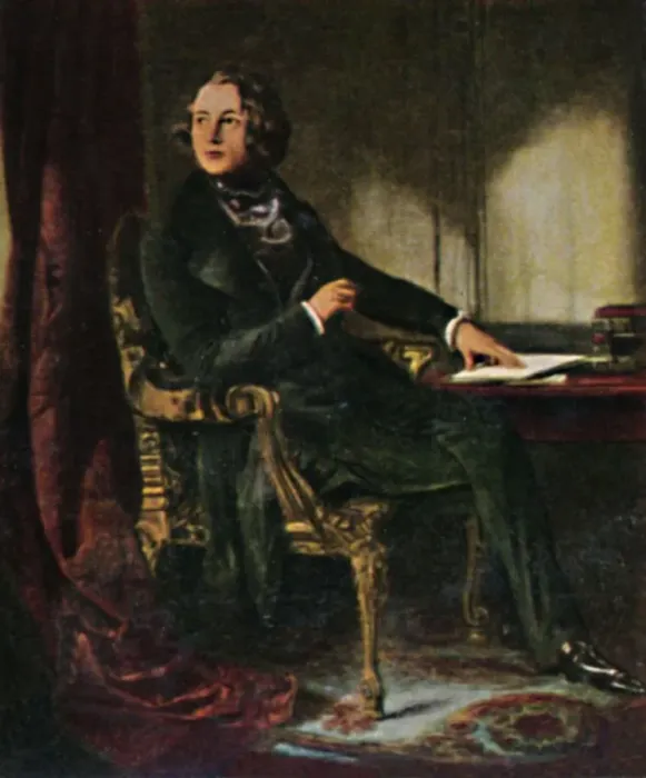 Framed Print : Charles Dickens 1812-1870. - Gemalde von Maclise, 1934 Framed Print : Charles Dickens 1812-1870. - Gemalde von Maclise, 1934