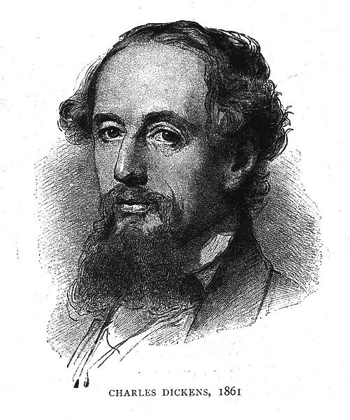 Charles Dickens, 1861. Artist: Wilhelm Auguste Rudolf Lehmann