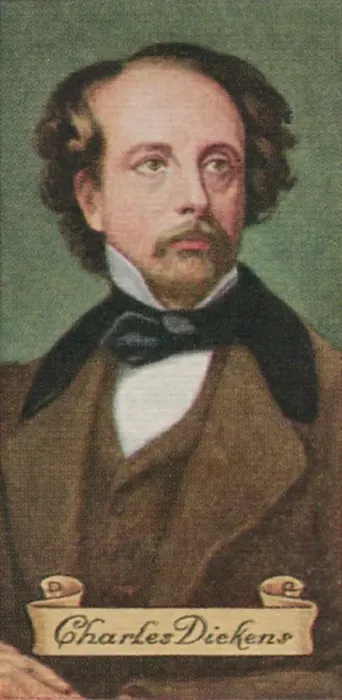 Framed Print : Charles Dickens, taken from a series of cigarette cards, 1935 Framed Print : Charles Dickens, taken from a series of cigarette cards, 1935