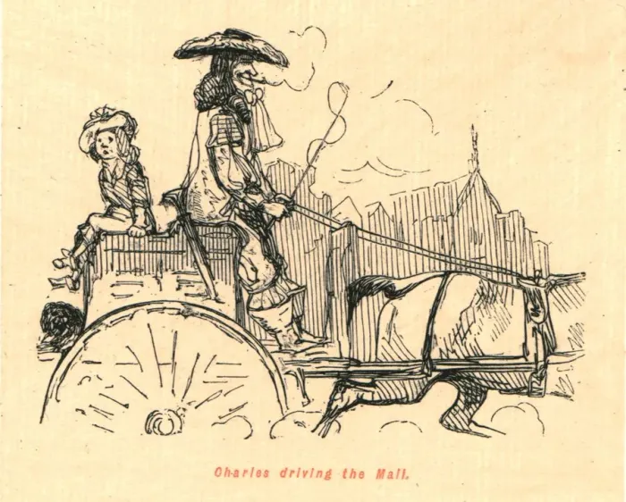Framed Print : Charles driving the Mall, 1897. Creator: John Leech Framed Print : Charles driving the Mall, 1897. Creator: John Leech