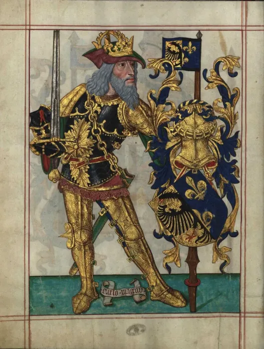 Framed Print : Charles the Great (From Livro do Ameiro-Mor), 1509. Artist: Anonymous Framed Print : Charles the Great (From Livro do Ameiro-Mor), 1509. Artist: Anonymous