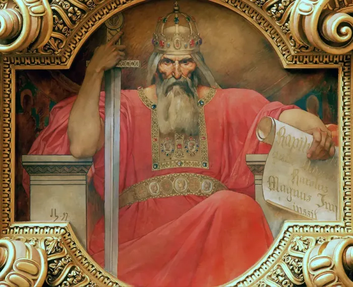 Framed Print : Charles the Great, King of the Franks, 1897 Framed Print : Charles the Great, King of the Franks, 1897