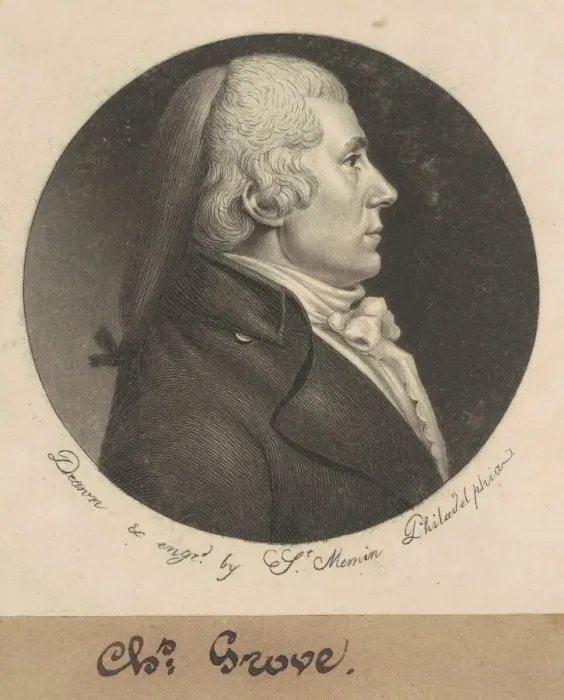 Framed Print : Charles Grove, 1798. Creator: Charles Balthazar Julien Fevret de Saint-Memin Framed Print : Charles Grove, 1798. Creator: Charles Balthazar Julien Fevret de Saint-Memin