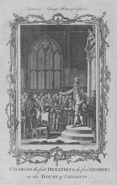 Charles I demanding the five members in the House of Commons, 1773. Creator: Charles Grignion