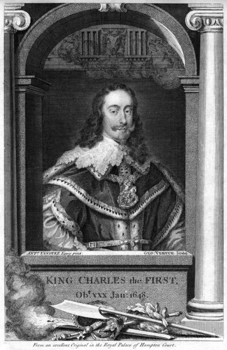 Framed Print : Charles I of England. Artist: George Vertue Framed Print : Charles I of England. Artist: George Vertue