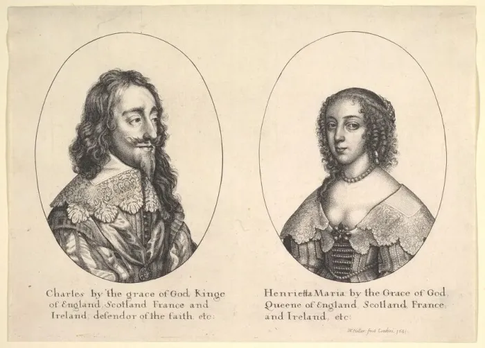 Framed Print : Charles I and Henrietta Maria, 1641. Creator: Wenceslaus Hollar Framed Print : Charles I and Henrietta Maria, 1641. Creator: Wenceslaus Hollar