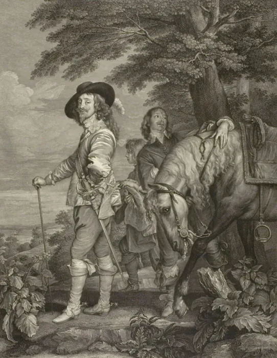 Framed Print : Charles I, King of England, with James, 1st Duke of Hamilton, 1782. Creator: Robert Strange Framed Print : Charles I, King of England, with James, 1st Duke of Hamilton, 1782. Creator: Robert Strange