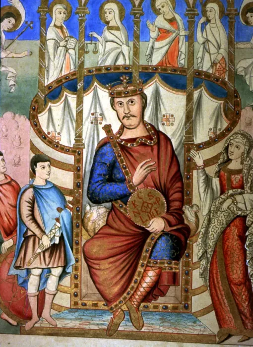 Framed Print : Charles II The Bald (823-877), king of France, Emperor of the West, facsimile Framed Print : Charles II The Bald (823-877), king of France, Emperor of the West, facsimile