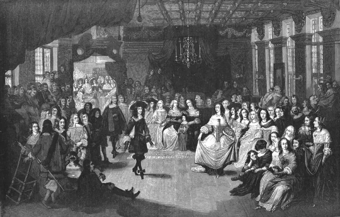 Framed Print : Charles II at a Ball in the Hague, c.1660, 1890. Creator: Unknown Framed Print : Charles II at a Ball in the Hague, c.1660, 1890. Creator: Unknown