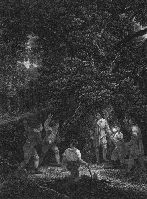 Framed Print : Charles II in the Forest of Boscobel, 1651, (1800) Framed Print : Charles II in the Forest of Boscobel, 1651, (1800)