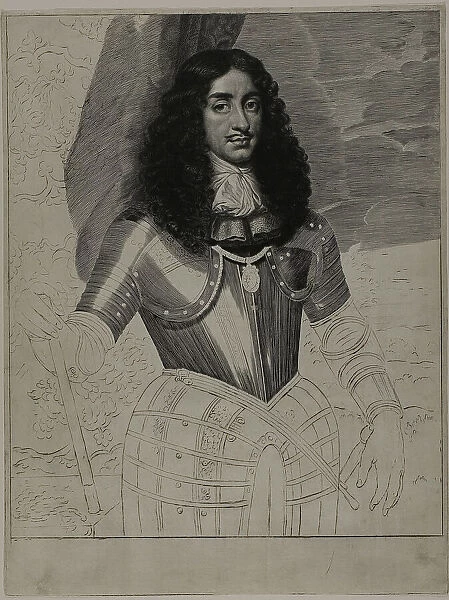 Charles II, King of England, 1660 / 64. Creator: Cornelis van Dalen II