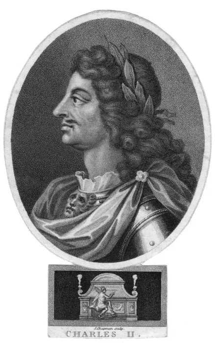 Framed Print : Charles II, King of England, Scotland and Ireland, (19th century). Artist: J Chapman Framed Print : Charles II, King of England, Scotland and Ireland, (19th century). Artist: J Chapman