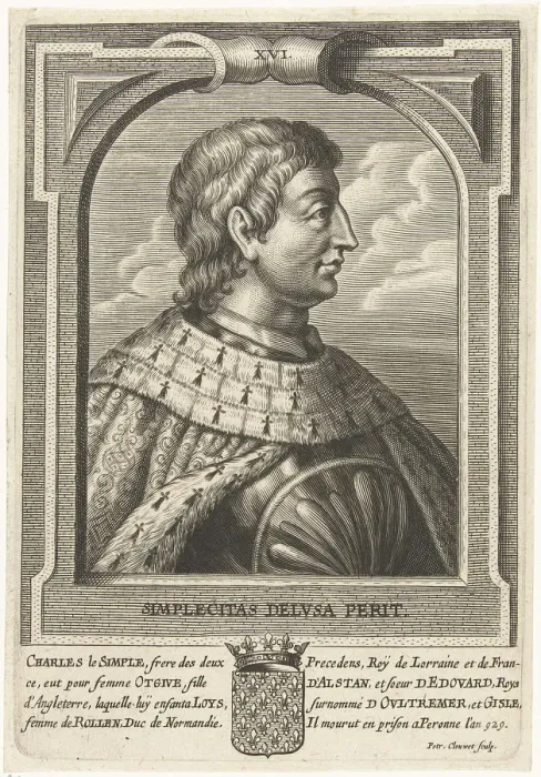 Framed Print : Charles III the Simple, King of Western Francia. Artist: Clouwet, Petrus (1629-1670) Framed Print : Charles III the Simple, King of Western Francia. Artist: Clouwet, Petrus (1629-1670)