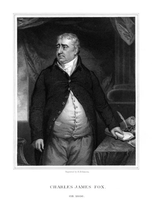 Framed Print : Charles James Fox, British politician, (1833). Artist: H Robinson Framed Print : Charles James Fox, British politician, (1833). Artist: H Robinson