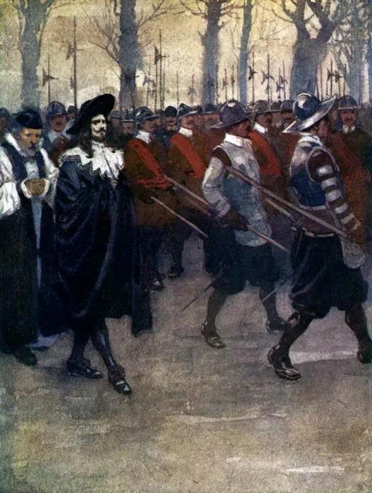 Framed Print : Charles the King walked for the last time through the streets of London, 1649, (1905). Artist: As Forrest Framed Print : Charles the King walked for the last time through the streets of London, 1649, (1905). Artist: As Forrest