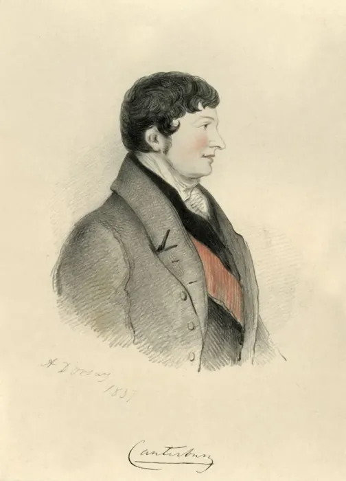 Framed Print : Charles Manners Sutton, 1st Viscount Canterbury, 1837. Creator: Alfred d Orsay Framed Print : Charles Manners Sutton, 1st Viscount Canterbury, 1837. Creator: Alfred d Orsay