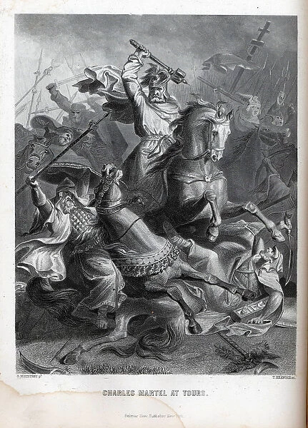 Charles Martel at Tours, 1882. Artist: Bleibtreu, Georg (1828-1892)