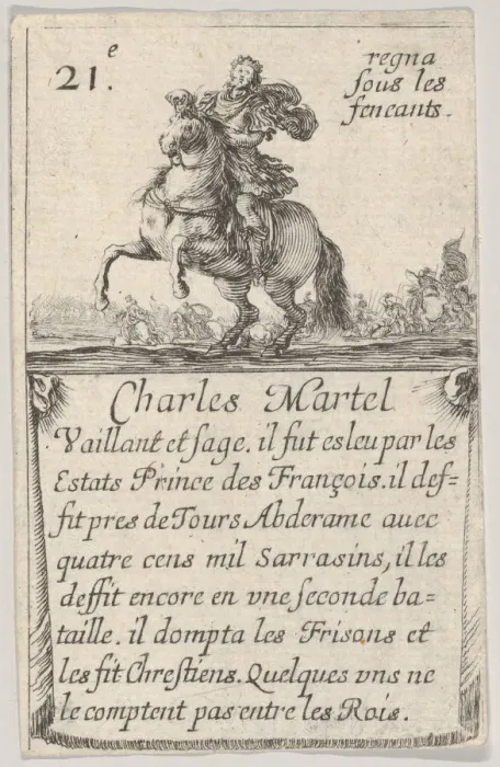 Framed Print : Charles Martel / Vaillant et sage... from Game of the Kings of France Framed Print : Charles Martel / Vaillant et sage... from Game of the Kings of France