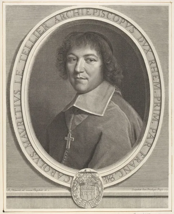 Framed Print : Charles-Maurice le Tellier, 1671. Creator: Robert Nanteuil Framed Print : Charles-Maurice le Tellier, 1671. Creator: Robert Nanteuil
