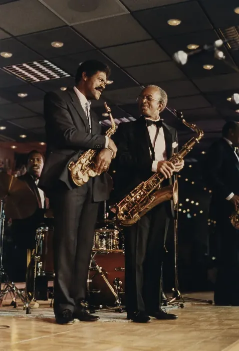 Framed Print : Charles McPherson and Jimmy Heath, Jazz Inn Party, Nordwijk, Netherlands, 1989. Creator: Brian Foskett Framed Print : Charles McPherson and Jimmy Heath, Jazz Inn Party, Nordwijk, Netherlands, 1989. Creator: Brian Foskett