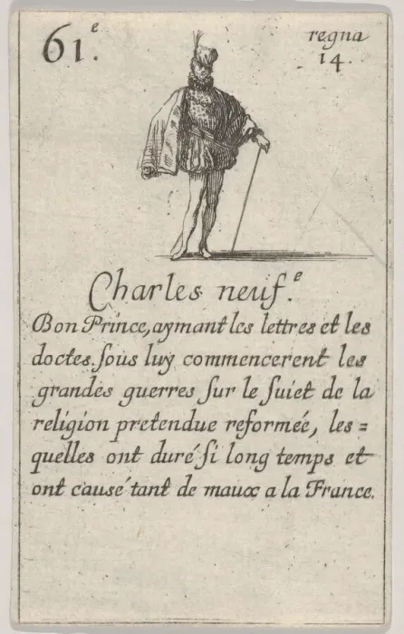Framed Print : Charles neuf.-e / Bon Prince... from Game of the Kings of France Framed Print : Charles neuf.-e / Bon Prince... from Game of the Kings of France