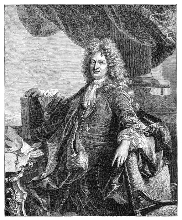 Framed Print : Charles Rene d Hozier, (1885). Artist: Gerard Edelinck Framed Print : Charles Rene d Hozier, (1885). Artist: Gerard Edelinck