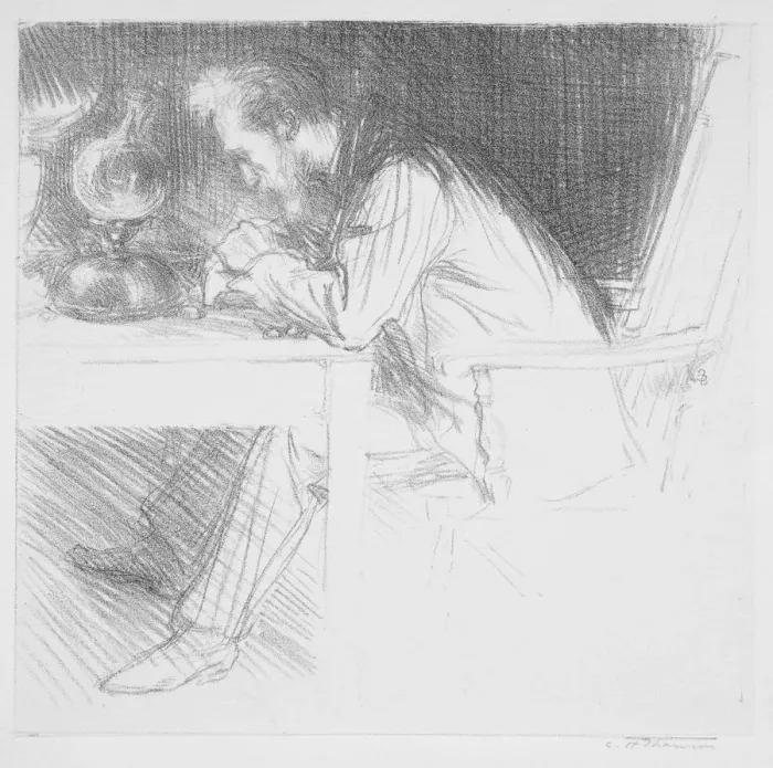 Framed Print : Charles Ricketts, 1894. Creator: Charles Hasslewood Shannon (British, 1863-1937) Framed Print : Charles Ricketts, 1894. Creator: Charles Hasslewood Shannon (British, 1863-1937)