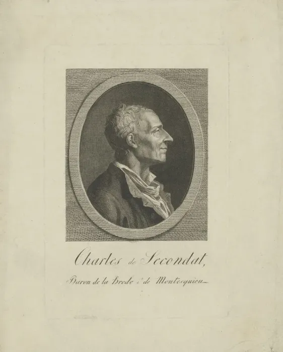 Framed Print : Charles de Secondat, Baron de Montesquieu (1689-1755), c. 1795. Creator: Anonymous Framed Print : Charles de Secondat, Baron de Montesquieu (1689-1755), c. 1795. Creator: Anonymous