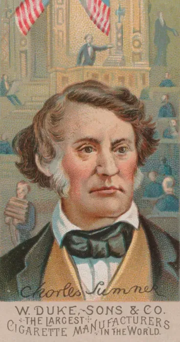 Framed Print : Charles Sumner, from the series Great Americans (N76) for Duke brand cigarettes, 1888 Framed Print : Charles Sumner, from the series Great Americans (N76) for Duke brand cigarettes, 1888