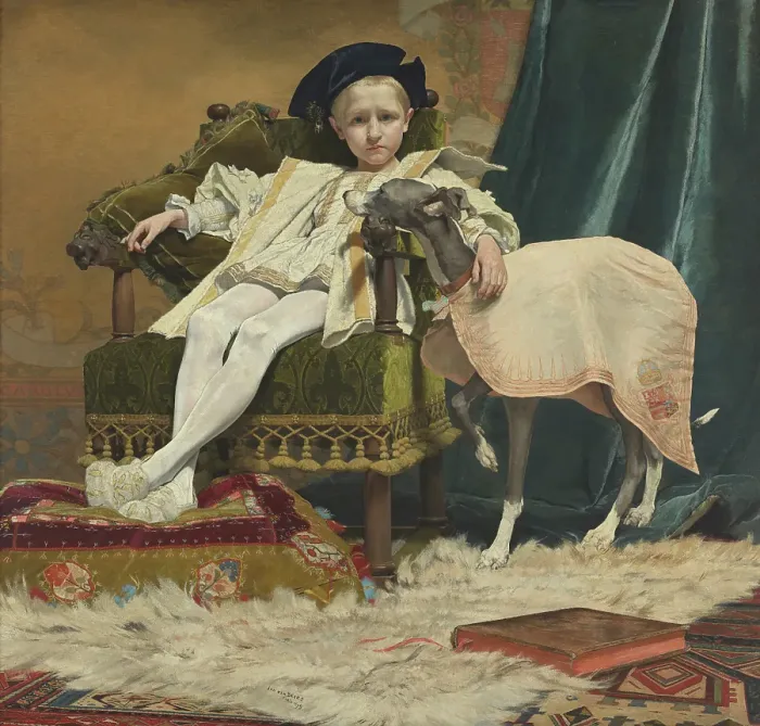 Framed Print : Charles V as a Child, (c1500s), 1879. Creator: Jan Van Beers Framed Print : Charles V as a Child, (c1500s), 1879. Creator: Jan Van Beers