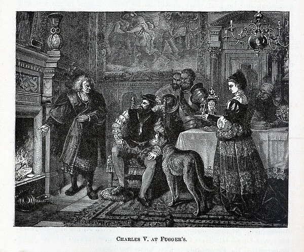 Charles V at Fuggers, 1882. Artist: Anonymous