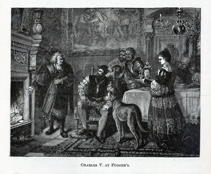 Framed Print : Charles V at Fuggers, 1882. Artist: Anonymous