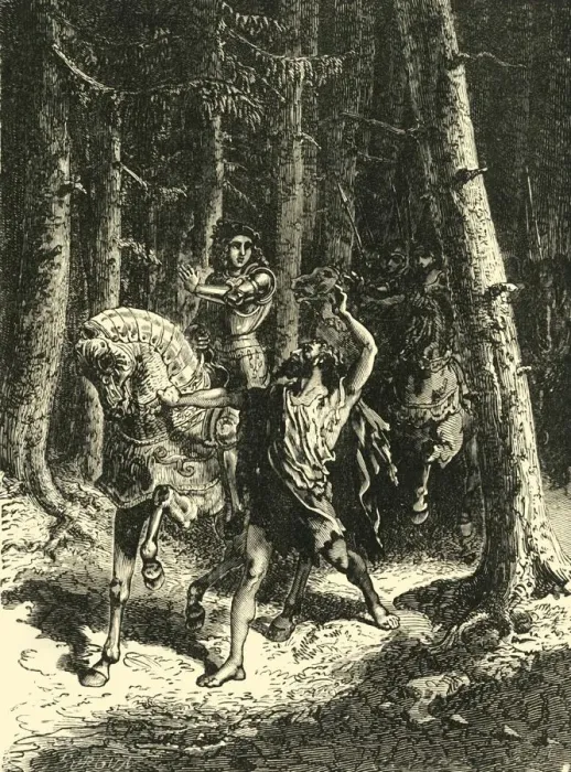 Framed Print : Charles VI in the Forest of Le Mans, (1392), 1890. Creator: Unknown Framed Print : Charles VI in the Forest of Le Mans, (1392), 1890. Creator: Unknown