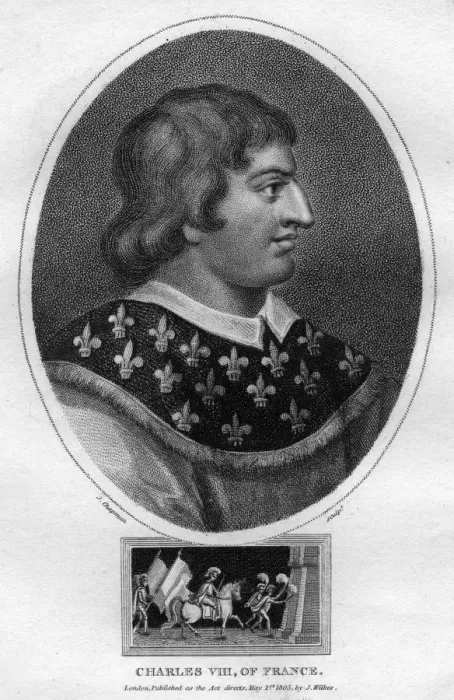 Framed Print : Charles VIII, King of France, (1805). Artist: J Chapman Framed Print : Charles VIII, King of France, (1805). Artist: J Chapman