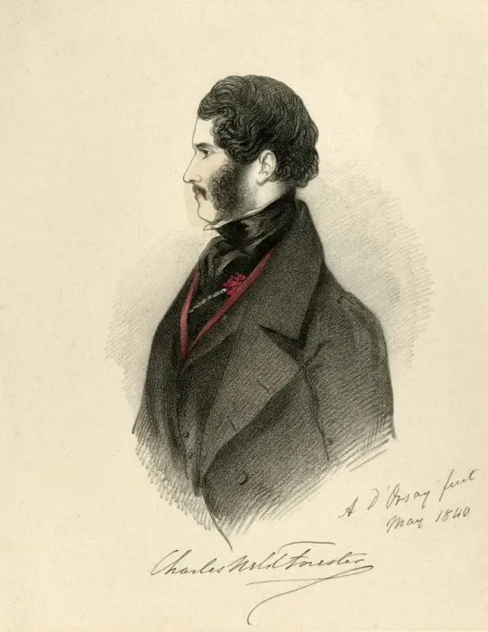 Framed Print : Charles Weld Forester, 1840. Creator: Richard James Lane Framed Print : Charles Weld Forester, 1840. Creator: Richard James Lane
