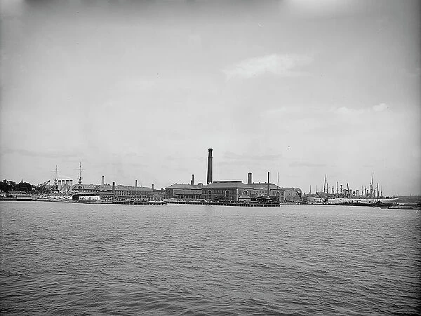 Charlestown Navy Yard, Boston, Mass. c1905. Creator: Unknown