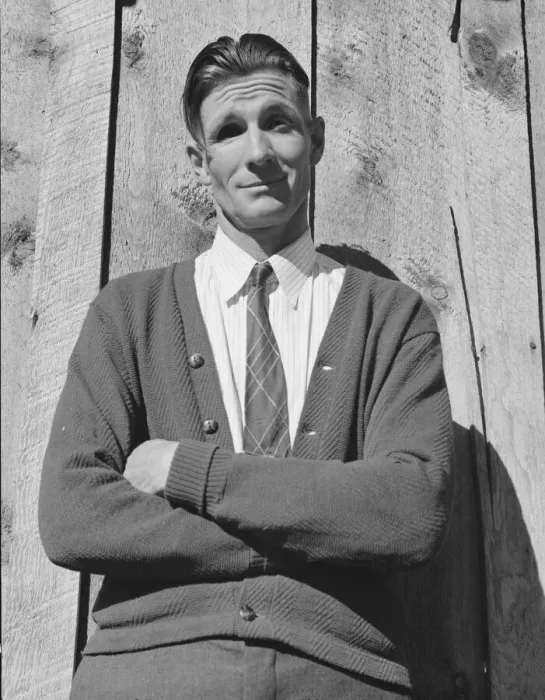 Framed Print : Charlie Carlock, aged thirty-six, the spokesman for the group... Gem County, Idaho, 1939. Creator: Dorothea Lange Framed Print : Charlie Carlock, aged thirty-six, the spokesman for the group... Gem County, Idaho, 1939. Creator: Dorothea Lange