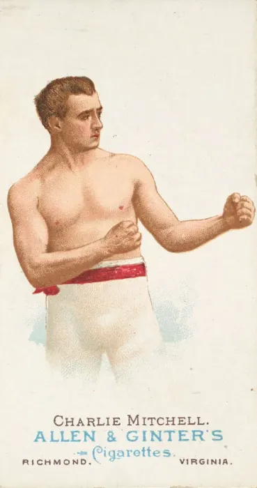 Framed Print : Charlie Mitchell, Pugilist, from Worlds Champions, Series 1 (N28) for Allen & Framed Print : Charlie Mitchell, Pugilist, from Worlds Champions, Series 1 (N28) for Allen &