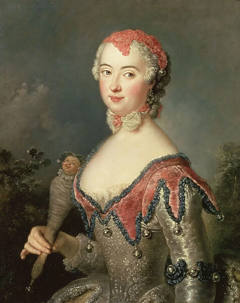 Charlotta Fredrika Sparre as 'La Folie', 1744. Creator: Antoine Pesne. Charlotta Fredrika Sparre as 'La Folie', 1744. Creator: Antoine Pesne